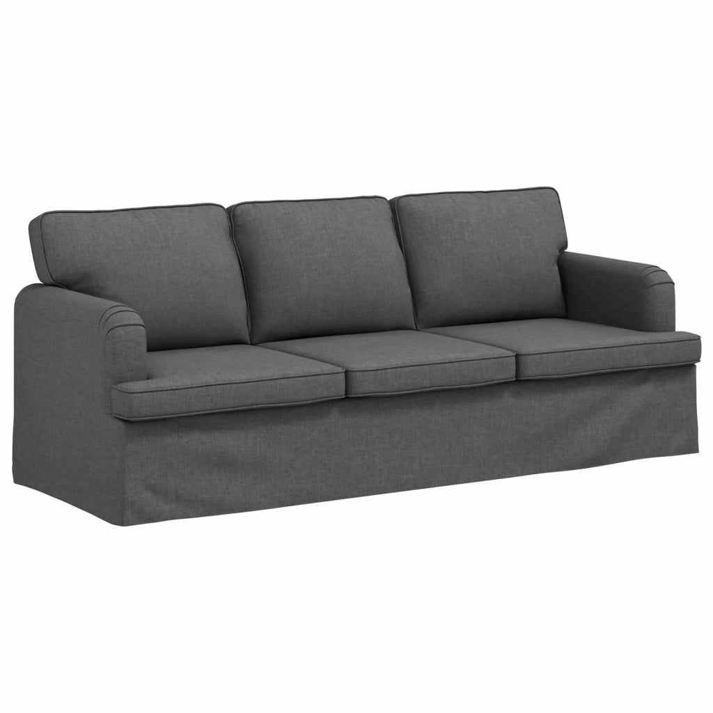 Divano Grigio scuro 201 x 80 x 85 cm Tessuto