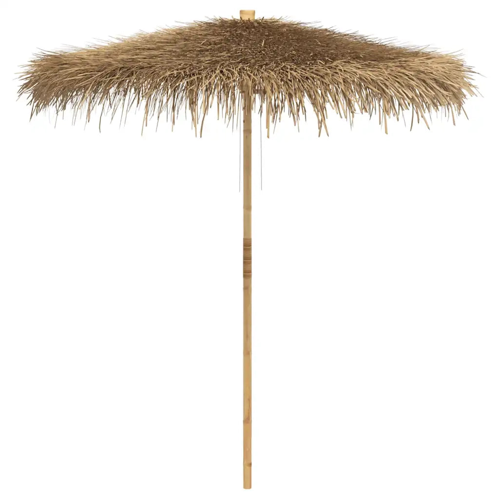 vidaXL Ombrello Tiki con Baldacchino a Foglia di Banana 240 cm Bambù