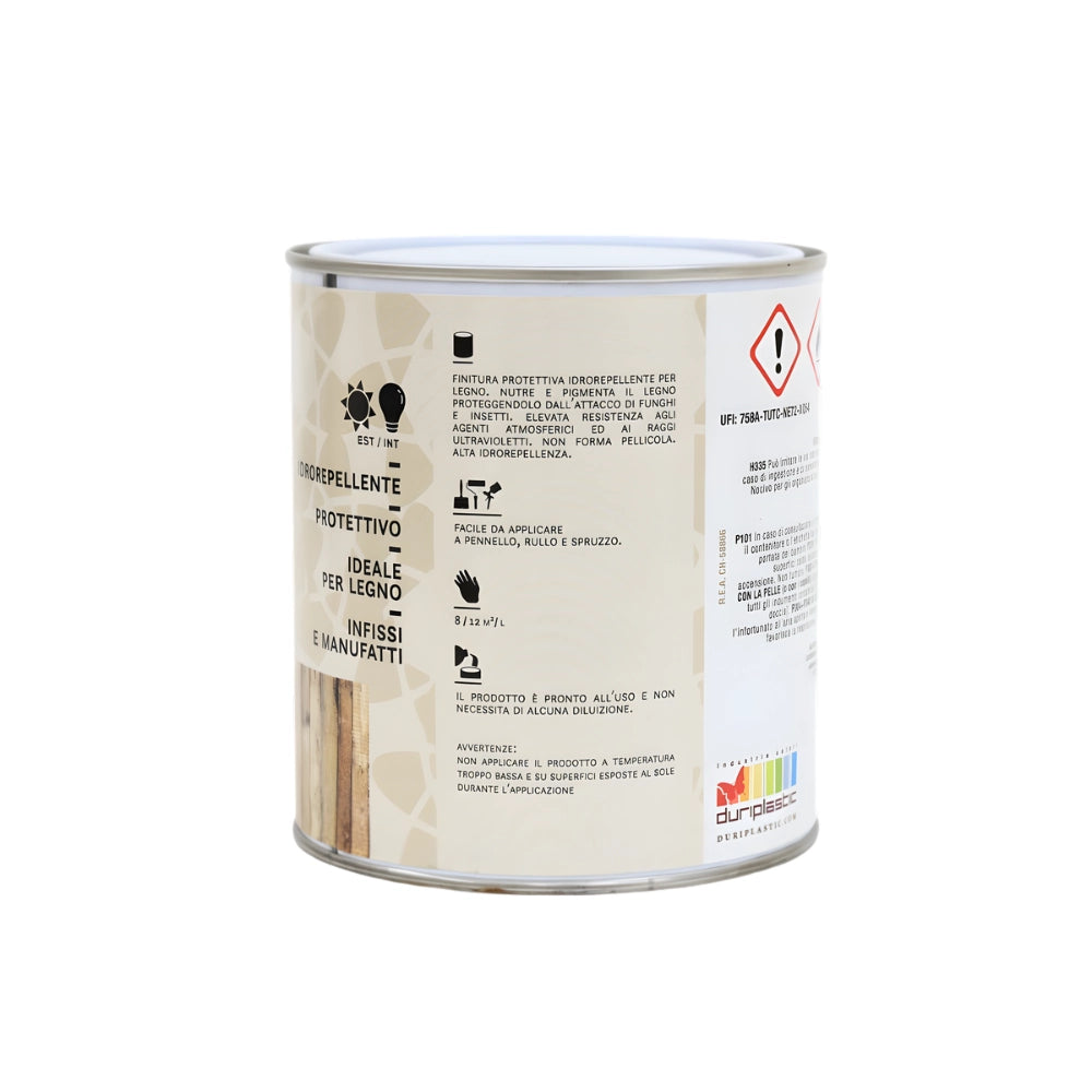 Durilux impregnante trasparente effetto cera per legno *** formato 0,750 lt, confezione 1