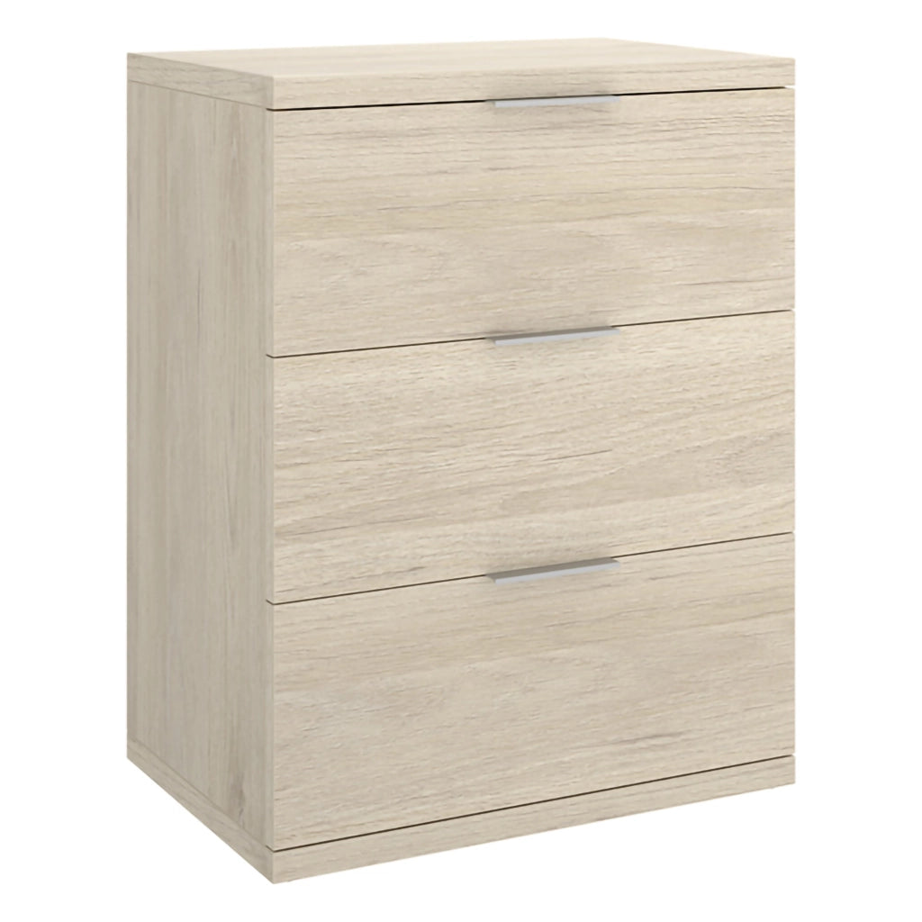 Sturgis, Comodino 3 Cassetti, 34x42x57h cm Marrone Rovere