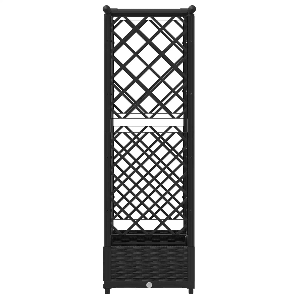 Letto Rialzato con Griglia e Tetto Nero 124 x 40 x 123 cm PP 42032545