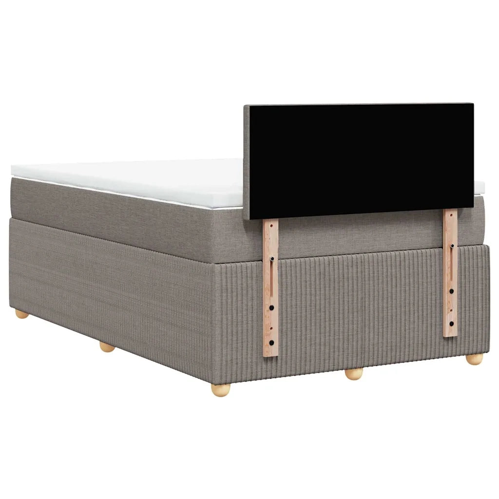 Giroletto a Molle con Materasso Tortora 120x200 cm in Tessuto 3287420