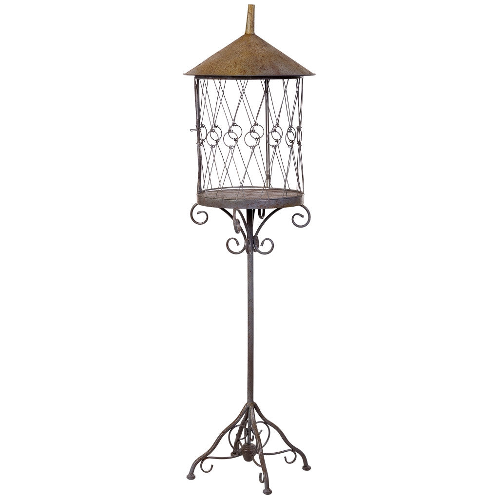 Gabbia decorativa in metallo marrone D45,72x168,91h cm