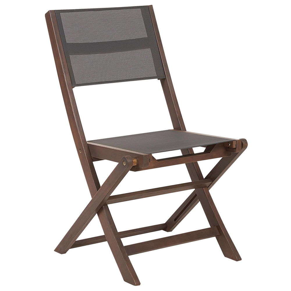 Set da pranzo da giardino Tavolo in marrone scuro di acacia 8 sedie 9 pezzi