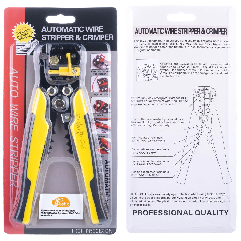 Pinza Spellafili Automatica con Crimpatrice – Acciaio Cromato, 0,2-6 mm² | Precisione e Durata
