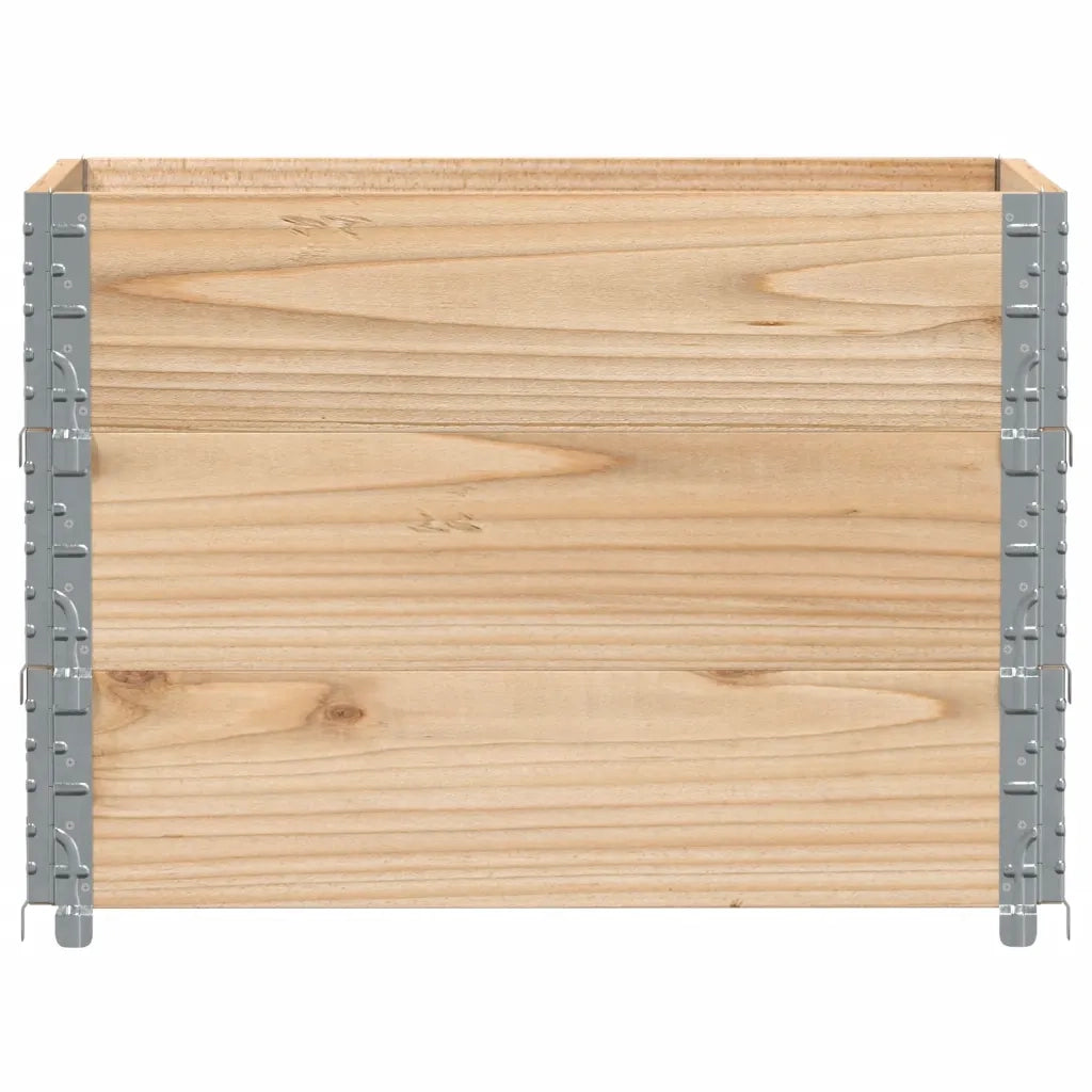 vidaXL Paretali per Pallet 3 pz 80x60 cm in Legno Massello di Pino