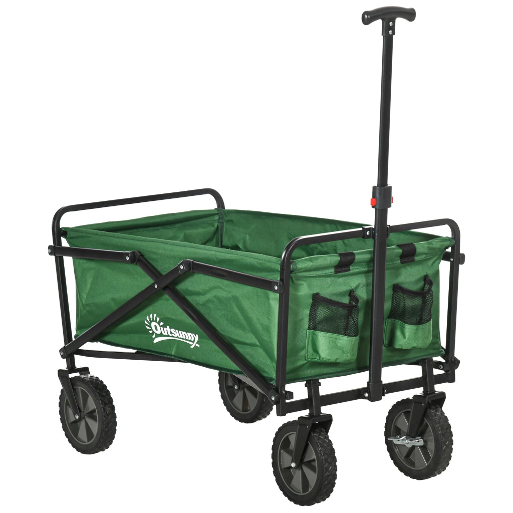 Carrello Trasporto Pieghevole ¨C zephmum ¨C Verde Scuro 83x50x99 cm
