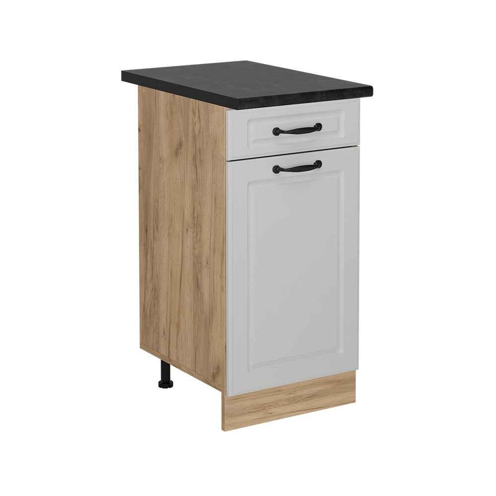 Vicco Mobiletto base per cucina Bianco casa di campagna 40 cm , PL Antracite