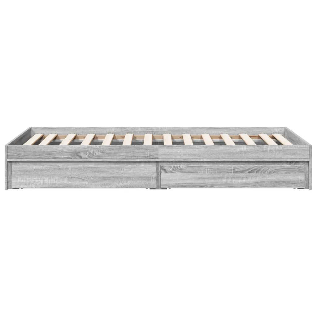 Giroletto Cassetti Grigio Sonoma 100x200 cm Legno Multistrato