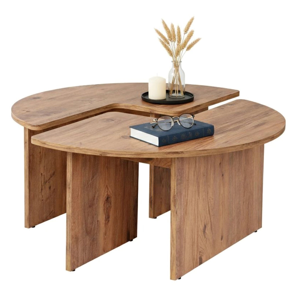 Tavolino da salotto Tairn, Tavolo basso da caffè, Portariviste per divano, Ripiano da soggiorno, 90x90 h41 cm, Pino