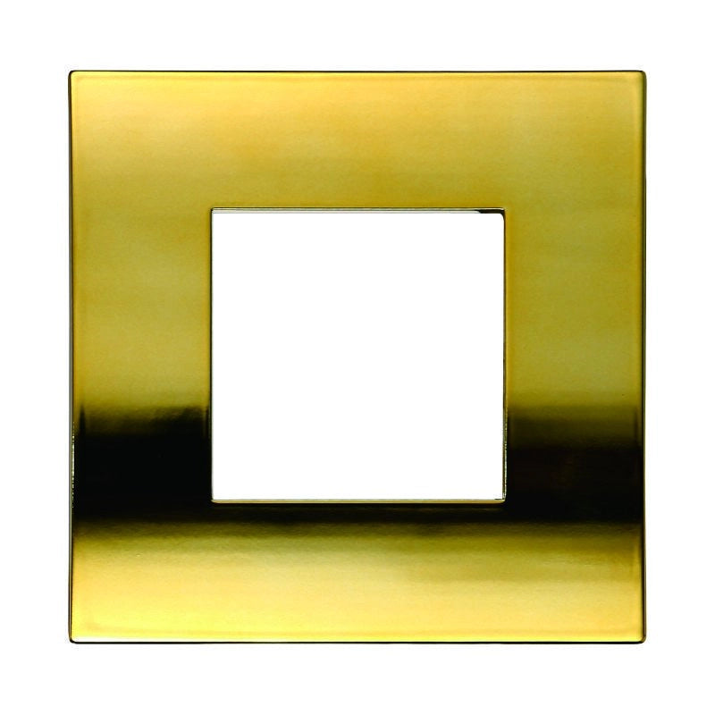 Placca Plastica Serie Venus 2P Colore Oro Lucido Compatibile Con Vimar Arke