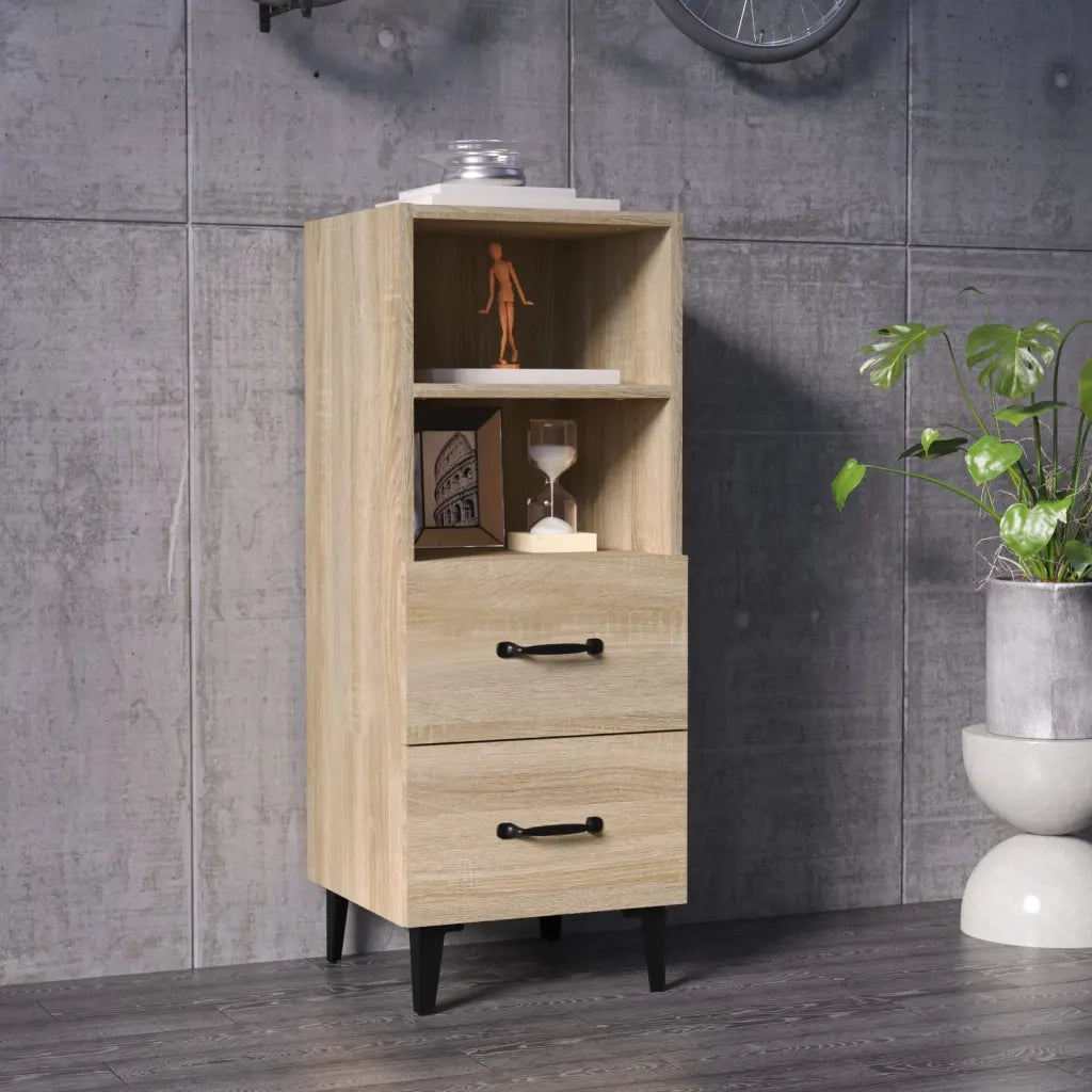 Credenza Rovere Sonoma 34,5x34x90 cm in Legno Multistrato cod mxl 19585