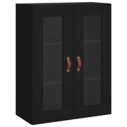 Elegante mobiletto a parete nero con pratico vano contenitore 69,5 x 34 x 90 cm in legno 02_0048604