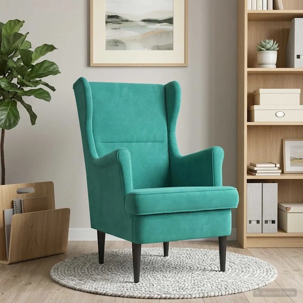 Divano Sedia-Poltrona Turchese Velluto 602210