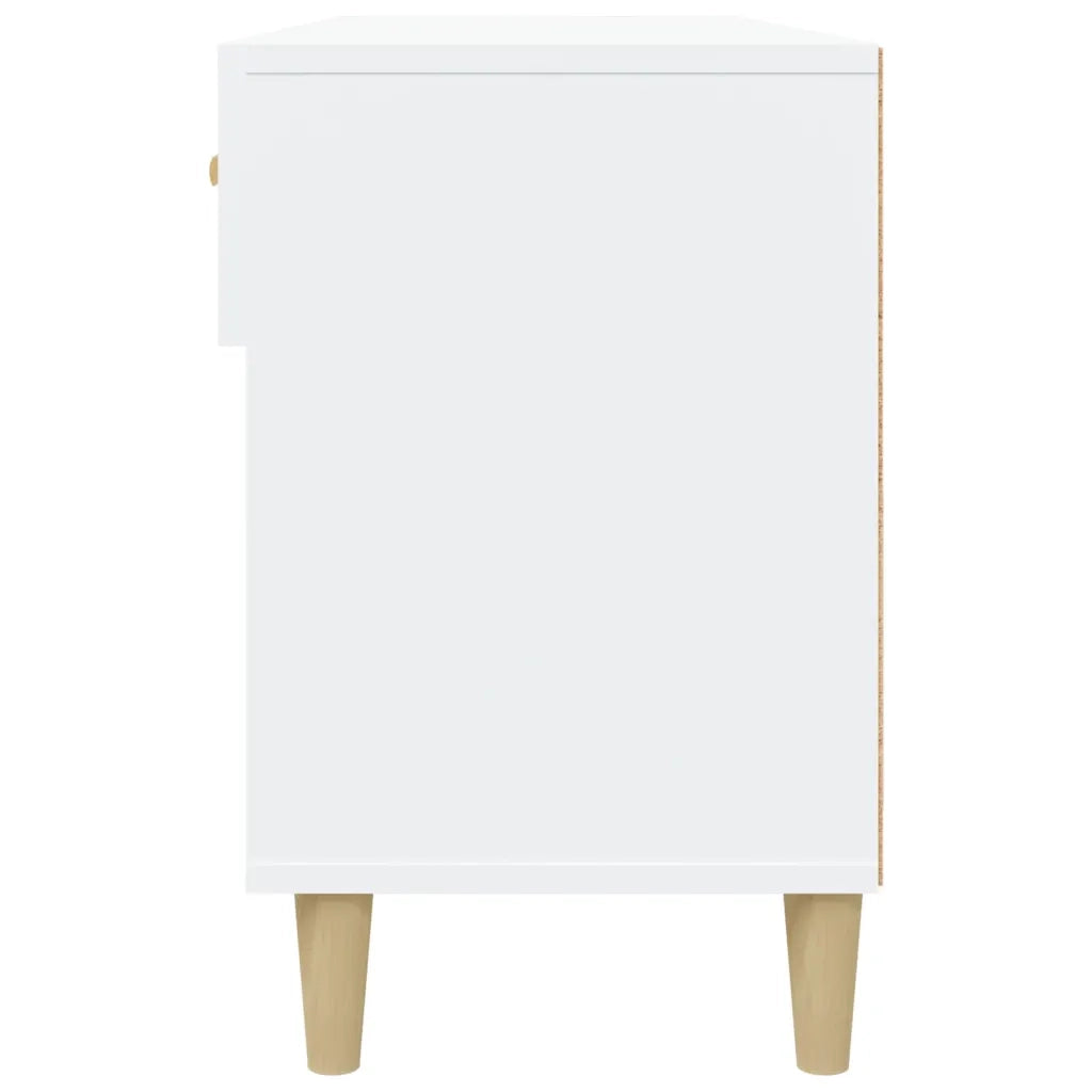 Scarpiera Bianca 102x35x55 cm in Legno Multistrato 812816