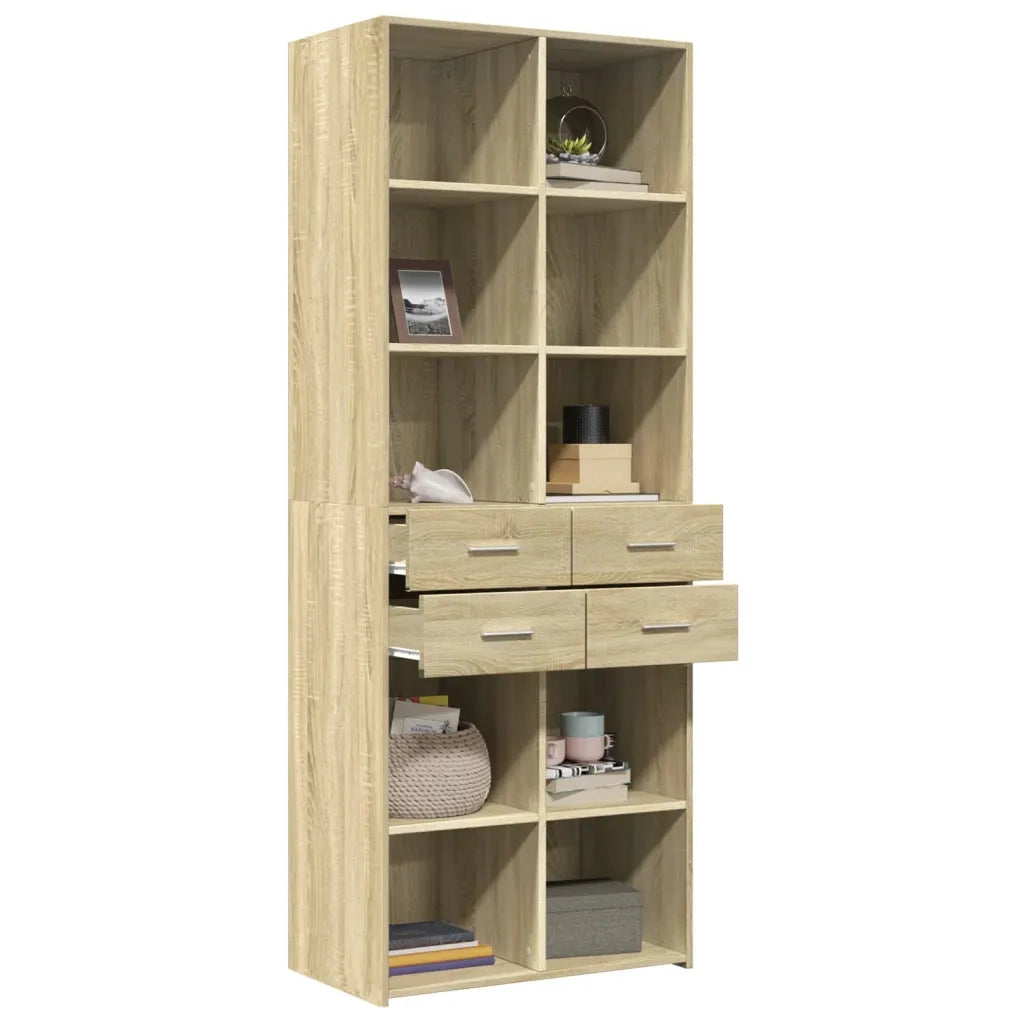 Credenza | Madia | Buffet da pranzo | Armadio da pranzo Rovere Sonoma 70x42,5x185 cm in Legno Multistrato