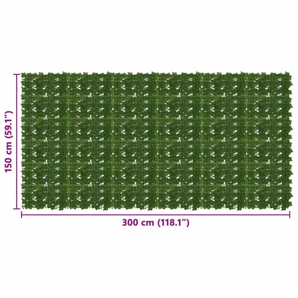 Schermo per balcone con foglie Verde 300 x 150 cm 42040663