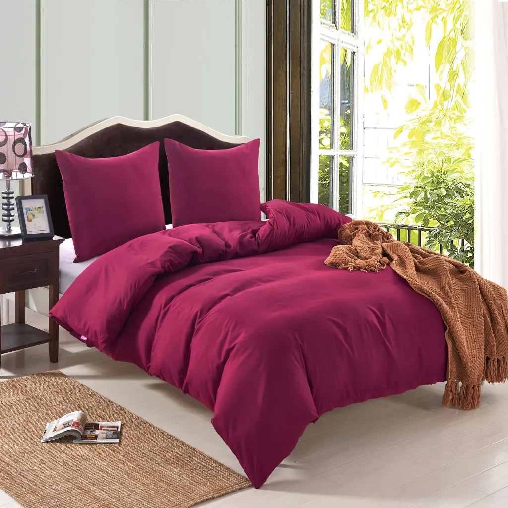 Set Copripiumino Rosso Bordò 155x220/80x80 cm 132433
