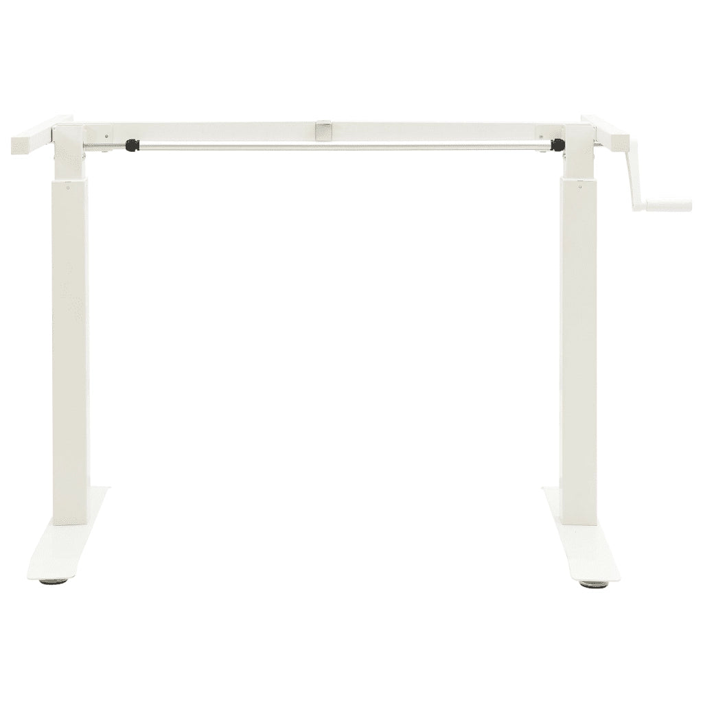 Telaio Scrivania Altezza Regolabile Manuale a Manovella Bianco CFW7329275