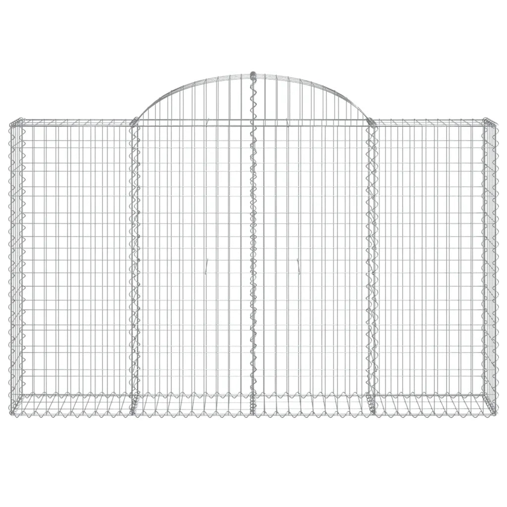 Cesti Gabbioni ad Arco 5 pz 200x30x120/140 cm Ferro Zincato 3146134