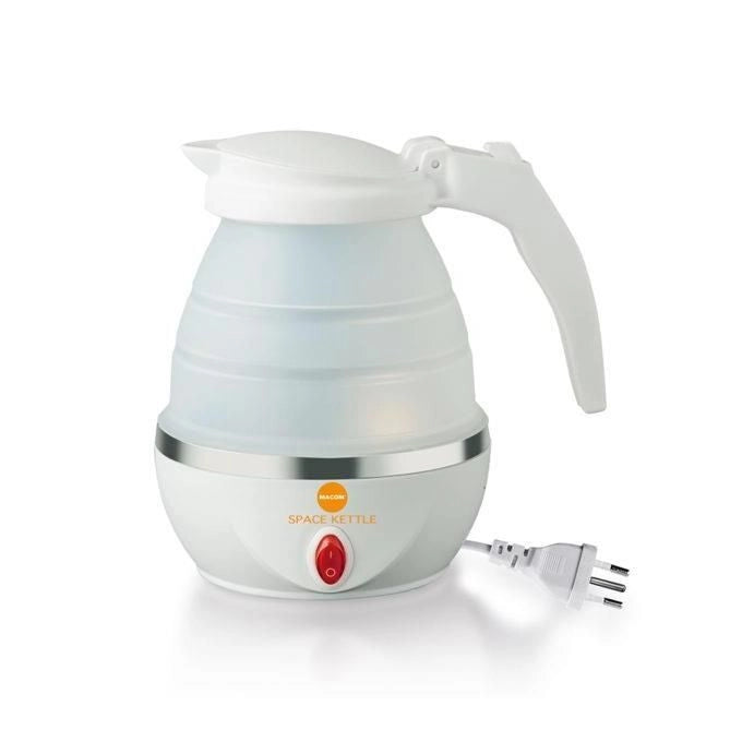 Macom Bollitore elettrico pieghevole SalvaSpazio da viaggio 0,8 L Bianco 1100 W