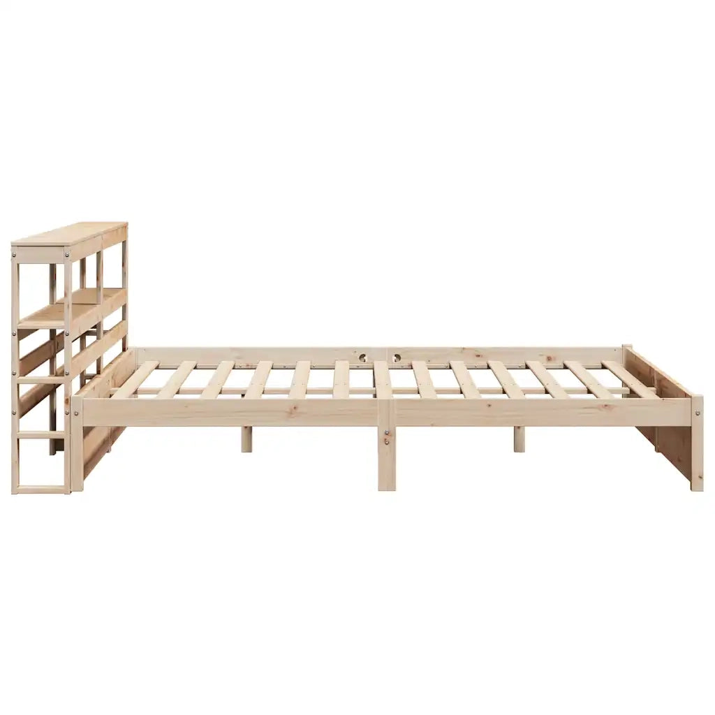 Giroletto con Testiera 200x200 cm in Legno Massello di Pino