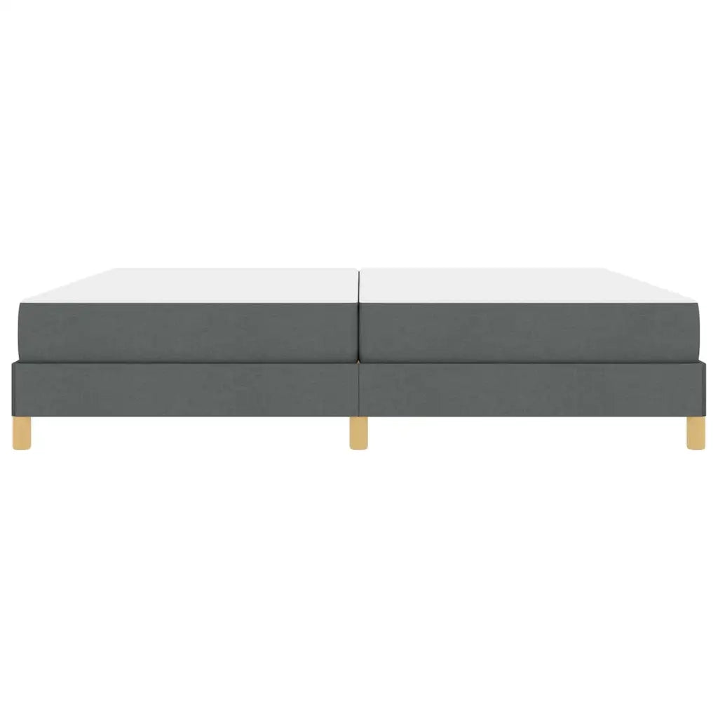 Letto a molle con materasso Grigio scuro 200 x 200 cm Tessuto 3398592