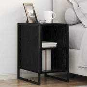 Comodino Rovere Nero 39.5 x 30 x 50 cm Legno multistrato