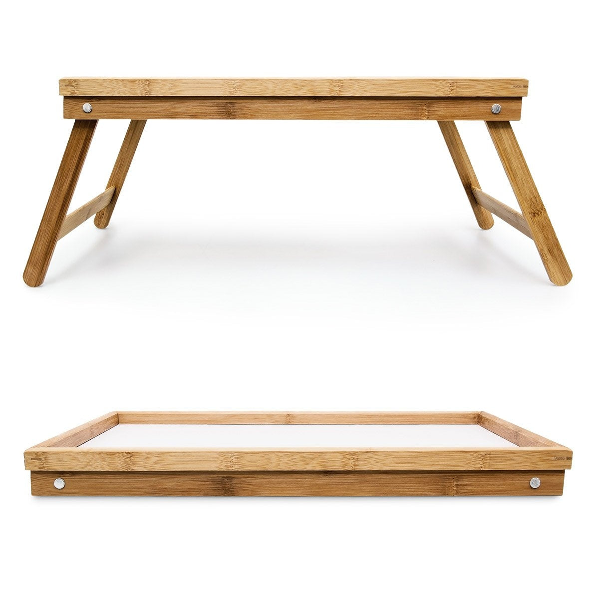 Vassoio da letto piccolo tavolo da colazione in bambù 52 cm 4313031