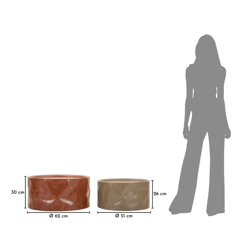 Set di Tavolini VKH1126, Multicolore, Metallo, 62x62x30 cm