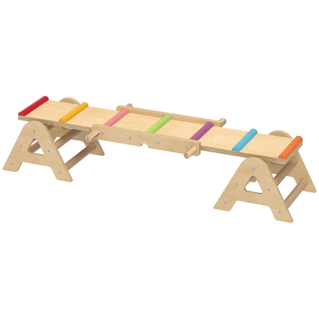 Bilanciere per Bambini 2 in 1 Wippe ¨C zephmum ¨C Legno 133x38x24 cm