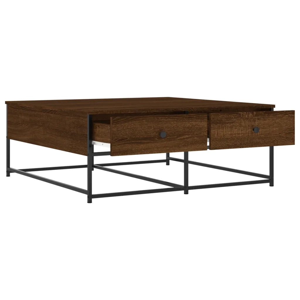 Tavolino salotto | Tavolino da caff¨¨ | Tavolino da Soggiorno Rovere Marrone 100x99x40 cm Legno Multistrato