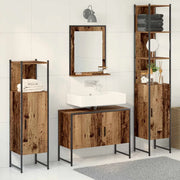 Set di mobili per il bagno 4 pcs Marrone Legno multistrato 3334402