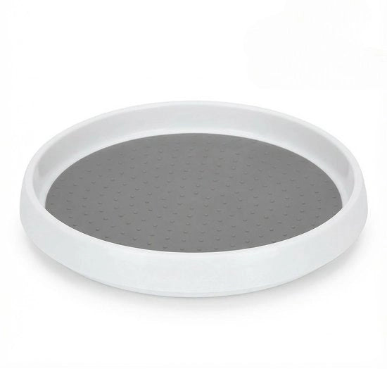 Piatto di appoggio rotante 25 cm - Piatto di appoggio per cucina/ufficio - Mattonella antiscivolo - Piatto di appoggio rotante 360° - Piatto di appoggio in PP - 360° di rotazione