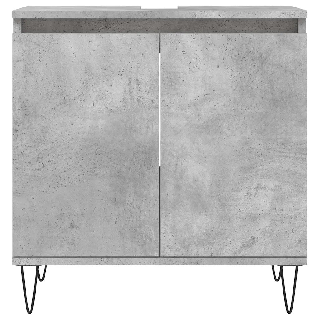 Mobile da bagno dal design moderno con ampio spazio contenitivo 58 x 33 x 60 cm in legno grigio cemento 02_0049024