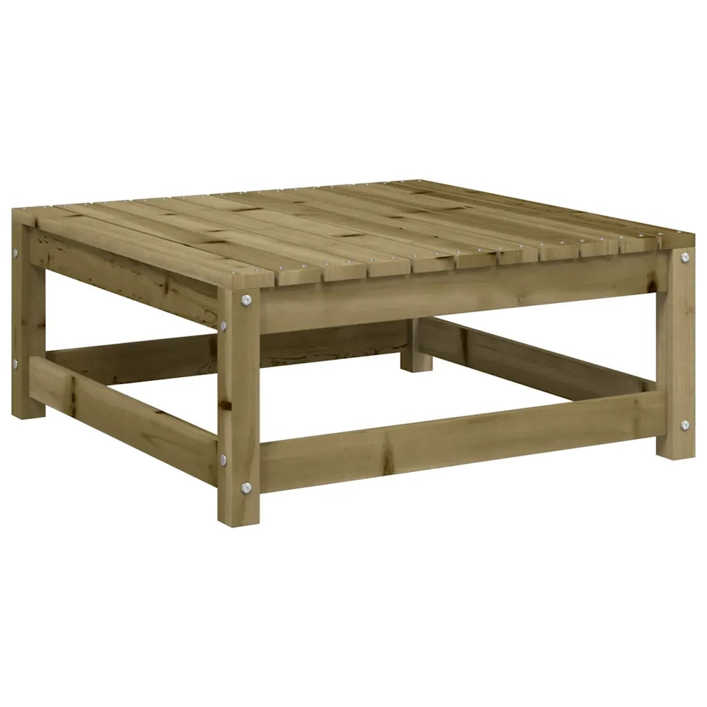 Poggiapiedi da Giardino con Cuscino in Legno Impregnato di Pino 838100