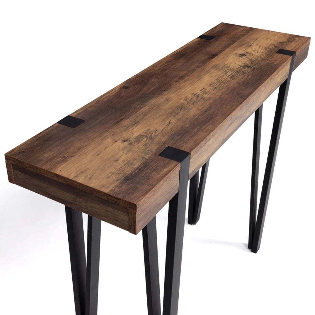 IDMarket - Console in legno AUSTRIA con gamba a perno