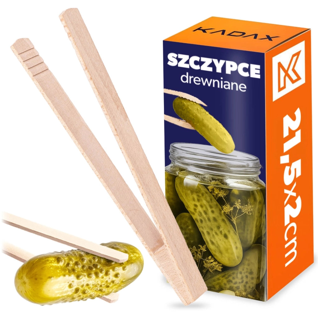 Pinze per cetrioli KADAX, per cavolo cappuccio, toast, griglia, in legno, 21,5 cm