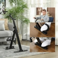 Cyclette per Riabilitazione Gambe e Braccia Pieghevole, Schermo LCD e Altezza Manubrio Regolabile, Nero