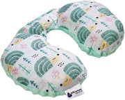 Supporto per neonati in cotone al 100% / Cuscino per neonati per auto, passeggino, viaggi, cuscino per dormire, cuscino per viaggio (orsetto argentato con pelliccia Minky argentata)