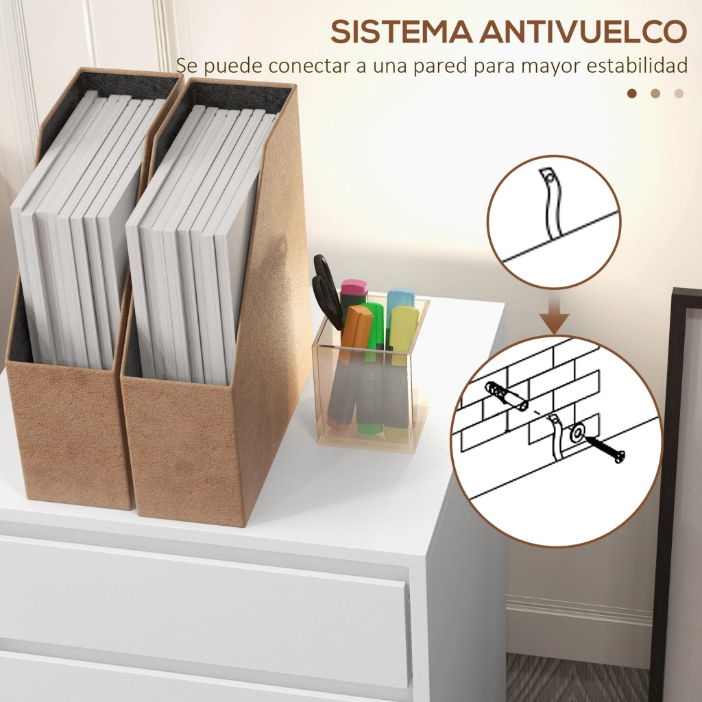 Scrivania con cassetti ¨C zephmum ¨C Bianco 46x40x65 cm