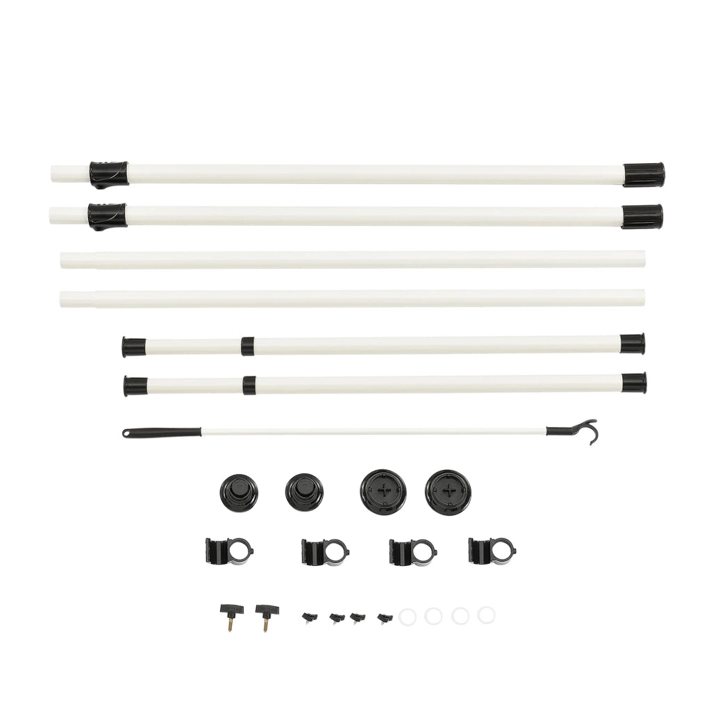 Appendiabiti telescopico regolabile supporto per guardaroba 305 cm bianco 03_0003505