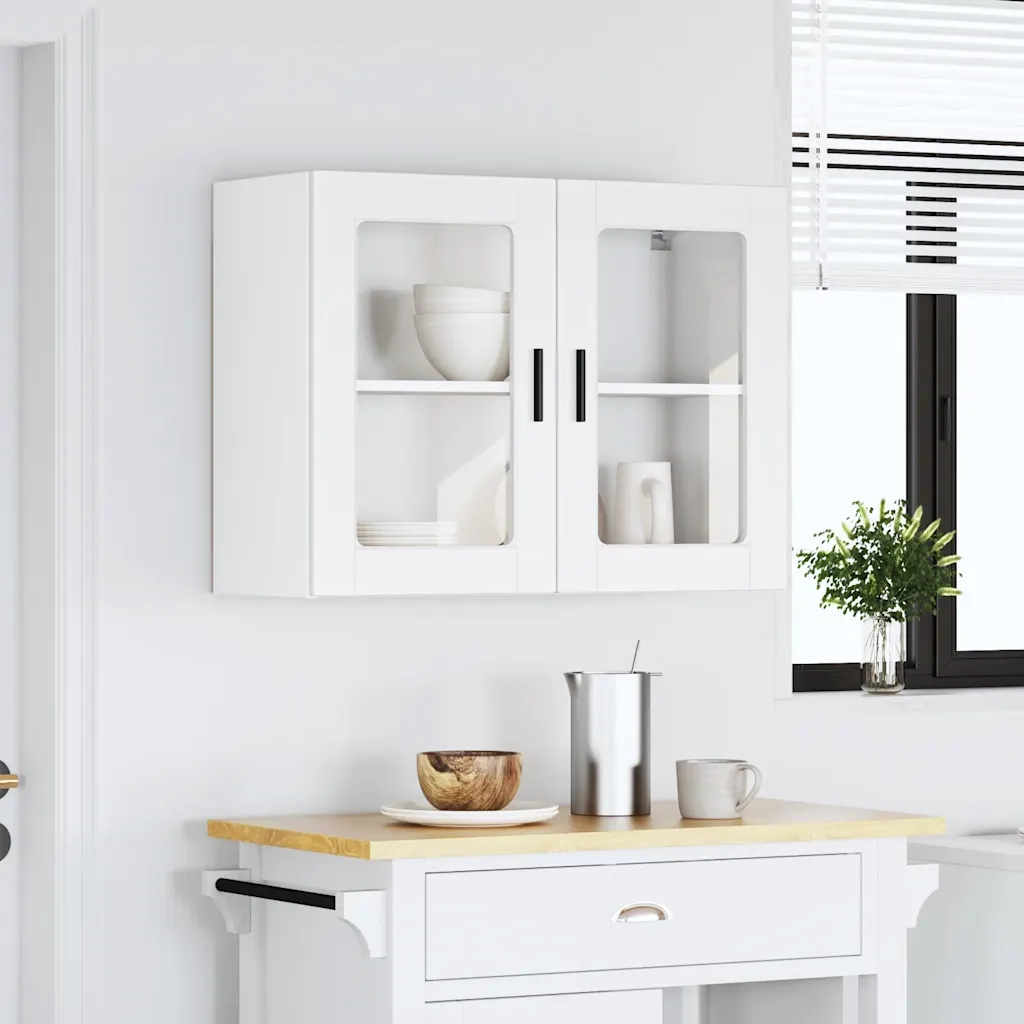 Pensile da Cucina con Porta in Vetro Porto Bianco 854087