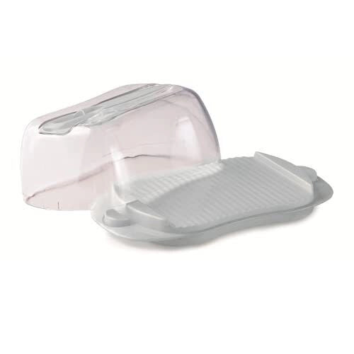 Snips 00863 Burriera Portaburro 0.5 L con Coperchio Trasparente Spalma Burro 2 Chiusure Sicurezza BPA Free colore Bianco