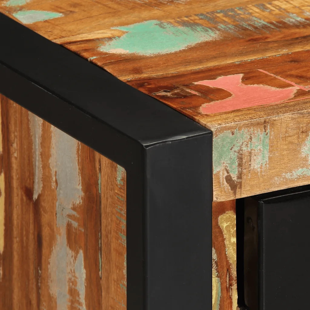 Credenza-Buffet-Armadio da cucina Multicolore 55x35x70 cm in Legno Massello Recupero 401259