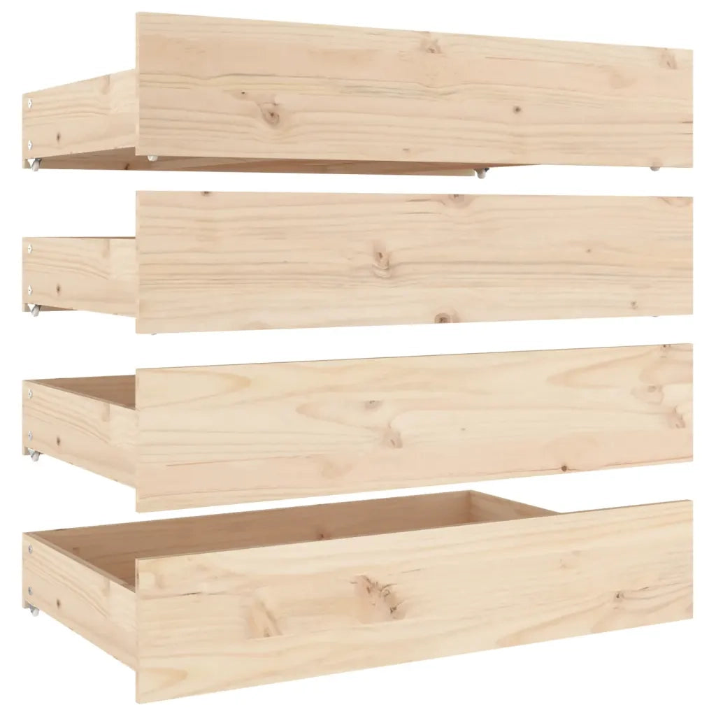 Cassettoni da Letto 4 pz in Legno Massello di Pino CFW8745702