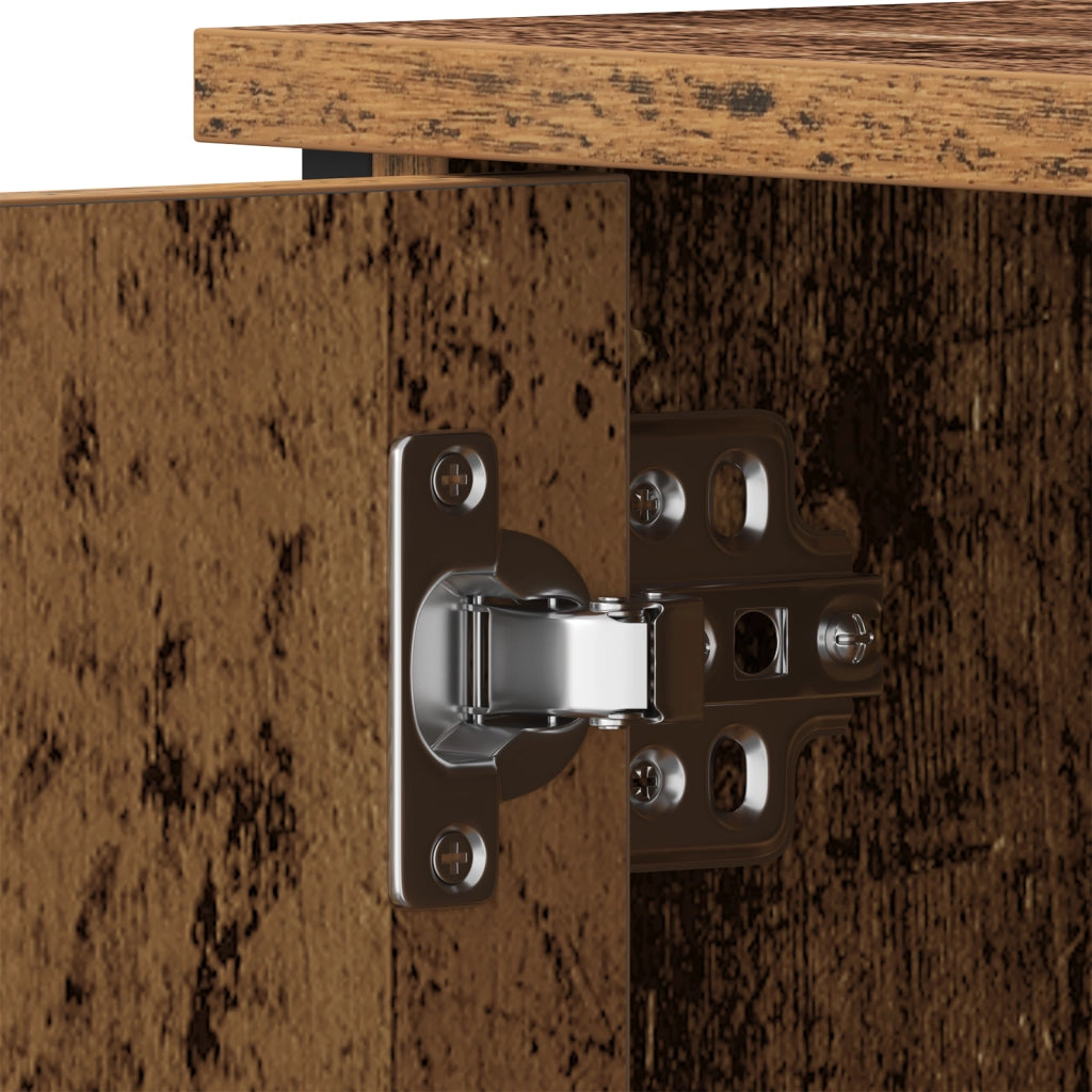 Mobile TV in Legno Vecchio 80x40x50 cm in Legno Ingegnerizzato e Acciaio