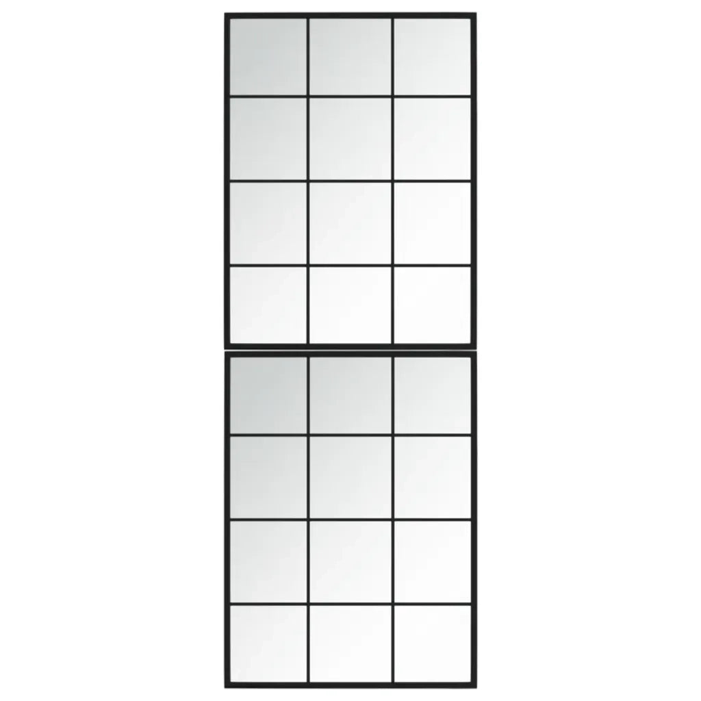Specchi a Parete 2 pz Neri 80x60 cm in Metallo 3189032