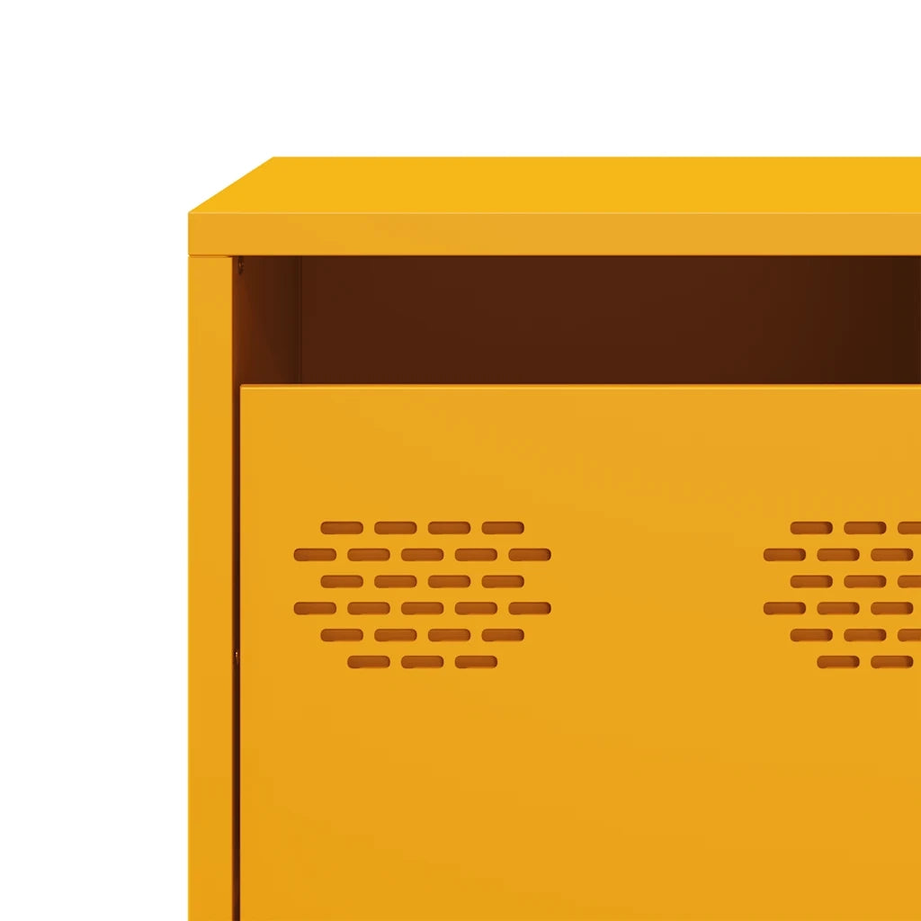 Mobile TV Giallo Senape 135x39x43,5 cm in Acciaio