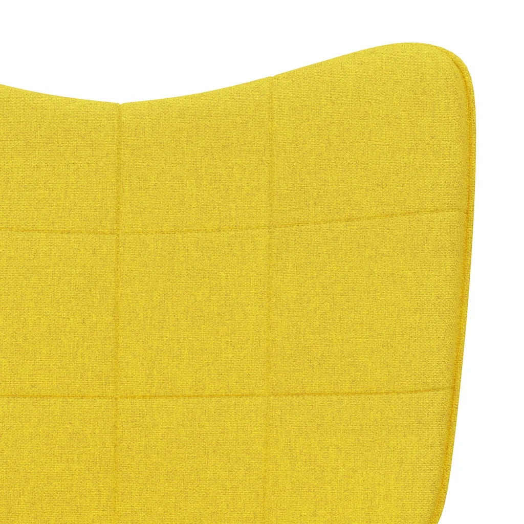 Sedia a Dondolo Giallo Senape in Tessuto CFW3097343